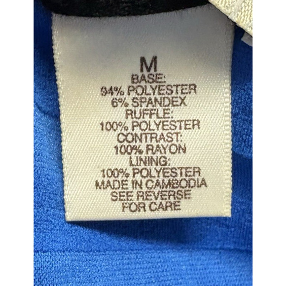 Y2K Arden B Women Medium Blue Black Cami Top Babydoll Ruffles Fairygoth Coquette - Picture 9 of 11